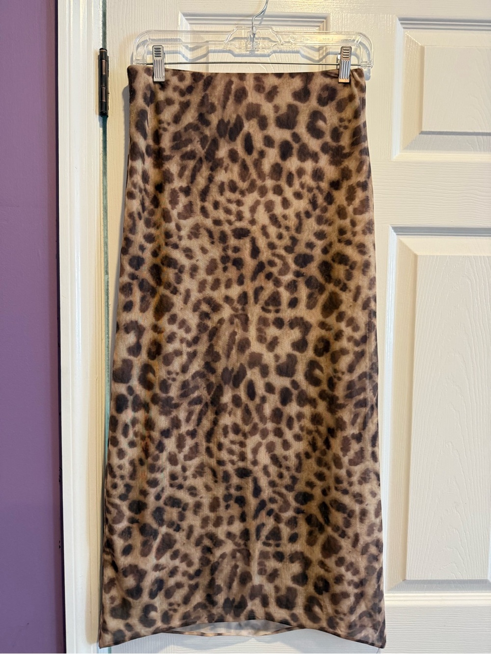 SHEIN Brown Leopard Print Maxi Skirt